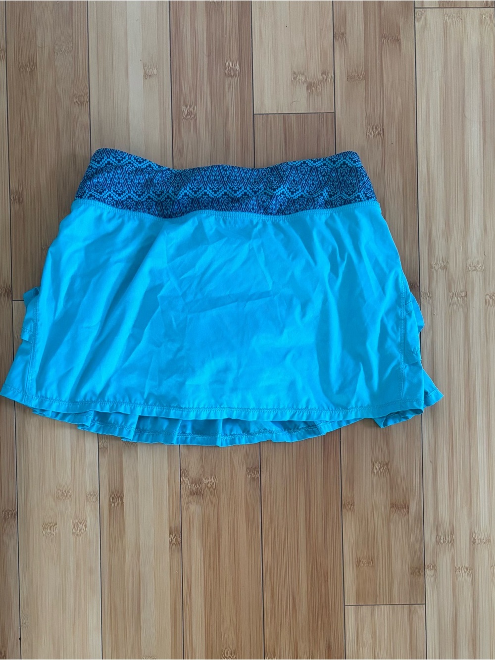 Ivivva Turquoise Skort with Patterned Waistband
